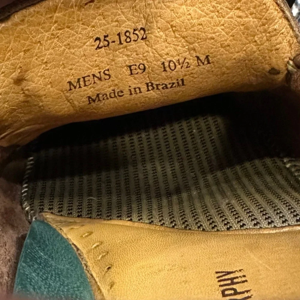 Johnston & Murphy Mens Woven Leather Loafers Brown Driving Mocs Size 10.5 Preppy